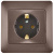 Розетка с заземлением 16A в сборе Systeme Electric Glossa Шоколад Systeme Electric Glossa GSL000842