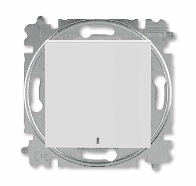 Выключатель одноклавишный с подсветкой серый / белый ABB Levit ABB Levit 2CHH590146A6016