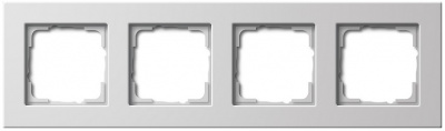 Рамка 4-постовая для установки заподлицо Gira E22 Белый глянец Gira E22 плоский монтаж 0214204Gira