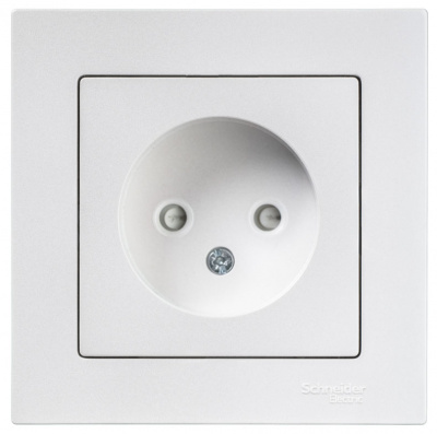 Розетка без заземления со шторками 16A механизм Schneider Electric AtlasDesign Жемчуг Systeme Electric AtlasDesign ATN000449