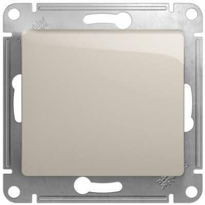 Выключатель 1-клавишный (схема 1) 10AX механизм Systeme Electric Glossa Молочный Systeme Electric Glossa GSL000911