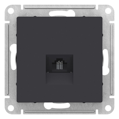 Розетка телефонная RJ11 механизм Schneider Electric AtlasDesign Карбон Systeme Electric AtlasDesign ATN001081