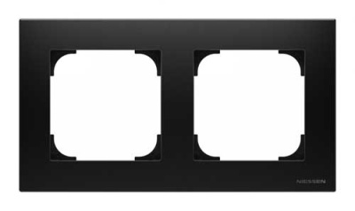 Рамка 2-постовая ABB NIE Sky Черный бархат 8572 NS ABB Sky 2CLA857200A1501