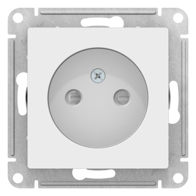 Розетка без заземления со шторками 16A механизм Schneider Electric AtlasDesign Белый Systeme Electric AtlasDesign ATN000149