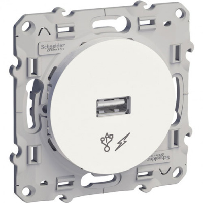 Зарядное устройство USB Schneider Electric Odace Белый Schneider Electric Odace S52R408
