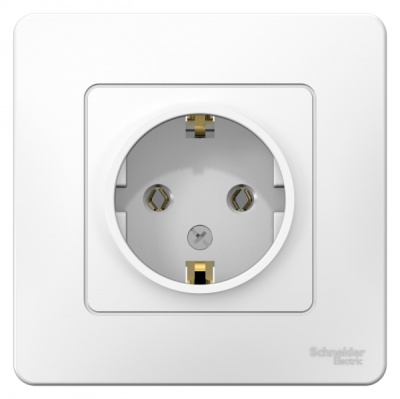 Розетка с заземлением без шторок скрытой установки 16A 250В Systeme Electric Blanca Белый Systeme Electric Blanca BLNRS001011