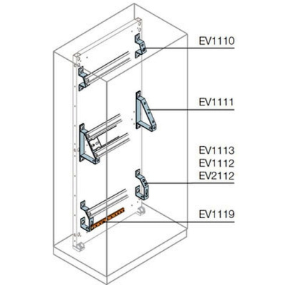 Держатель угловой для 1ряда терминалов + заземление ABB IS2 ABB IS2 EV2112