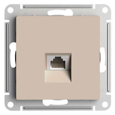 SE AtlasDesign Розетка компьютерная RJ45 Песочный кат. 5Е механизм Systeme Electric AtlasDesign ATN001283