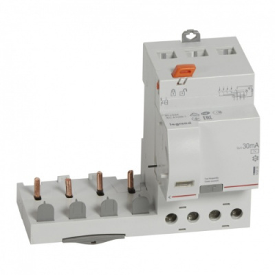 Дифференциальный блок DX3 - тип AC - 30 мА - 4П - 400 В~ - 63 А - 3 модуля Legrand Legrand  410500