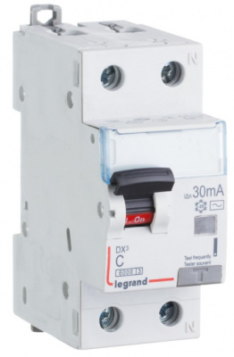 Дифференциальный автомат 1P+N 10A (C) 6kA тип AС 30mA Legrand DX3 Legrand АВДТ-DX3 411000