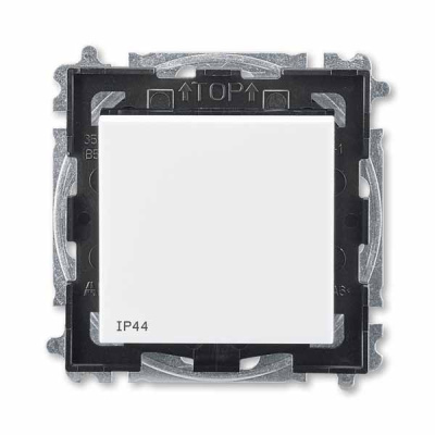Переключатель одноклавишный IP44 белый / дымчатый чёрный ABB Levit ABB Levit 2CHH596940A4062