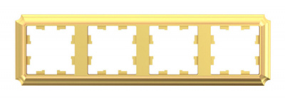 SE AtlasDesign ANTIQUE Рамка 4-постовая Золото Systeme Electric AtlasDesign ATN101604