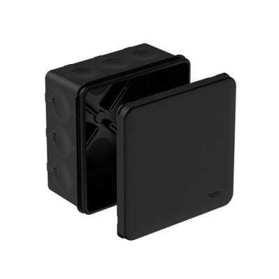 Systeme Electric MultiBox Коробка распределительная с мембранными вводами IP66 100х100х50 Черная (со стикером)  под пистолет Systeme Electric MultiBox IMT352981
