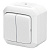 Переключатель двухклавишный IP54  ABB Variant+ Белый