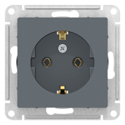 Розетка с заземлением 16A механизм Schneider Electric AtlasDesign Грифель Systeme Electric AtlasDesign ATN000743
