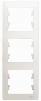 Рамка 3-постовая вертикальная Systeme Electric Glossa Перламутр Systeme Electric Glossa GSL000607