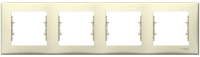Рамка 4-постовая горизонтальная Schneider Electric Sedna Бежевый Schneider Electric Sedna SDN5800747
