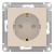 Розетка с заземлением со шторками 16A механизм Schneider Electric AtlasDesign Бежевый Systeme Electric AtlasDesign ATN000245