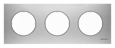 Рамка 3-постовая ABB NIE Skymoon Нержавеющая сталь 8673 OX ABB Skymoon 2CLA867300A4001