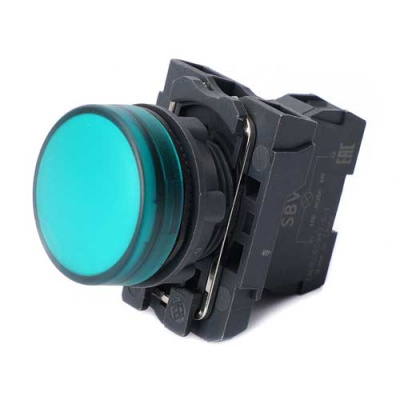 Systeme Electric Лампа сигнальная SB5 в сборе модульная 22 мм зеленая 230-240В АС Systeme Electric  SB5AVM3