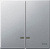 Клавиша 2-ая IP44 Merten System M Алюминий Merten System M MTN3424-0460