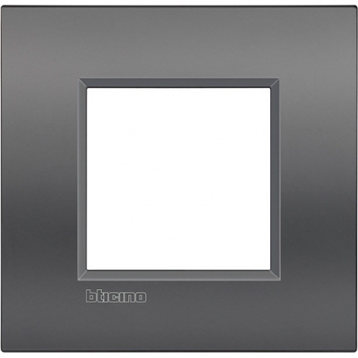 LivingLight Рамка Air, итальянский стандарт 2 мод. Цвет "Мокрый асфальт" Bticino Bticino  LNC4802ST