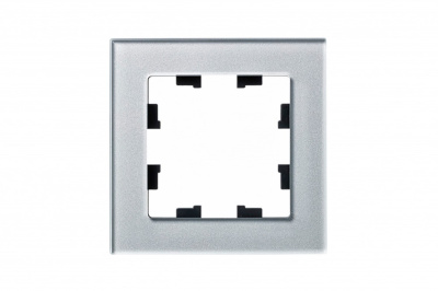 Рамка 1-постовая стекло Schneider Electric AtlasDesign Nature Алюминий Systeme Electric AtlasDesign Nature ATN320301
