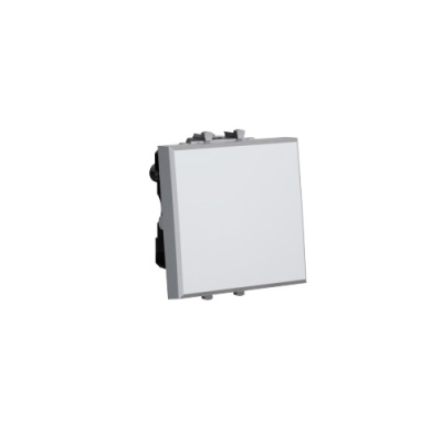 Переключатель одноклавишный модульный, "Avanti", "Закаленная сталь", 2модуля DKC DKC Avanti 4404112DKC