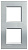 Рамка прямоугольная 2+2 мод Bticino Living Light Алюминий