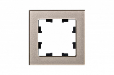 Рамка 1-постовая стекло Schneider Electric AtlasDesign Nature Шампань Systeme Electric AtlasDesign Nature ATN320501