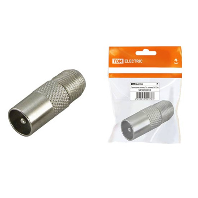 Переходник штекер TV - штекер TV TDM TDM ELECTRIC  SQ1809-0014