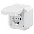 Розетка IP54 с заземлением 16А с защитной крышкой  ABB Variant+ Белый