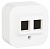 Адаптер для 1 или 2 розеток RJ45 Keystone IP20 IEK Quteo Белый