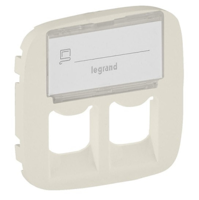 Накладка розетки телефонной/комп 2-ой RJ11/RJ45 с полем для надписи Legrand Valena Allure Слоновая кость Legrand Valena Allure 755486