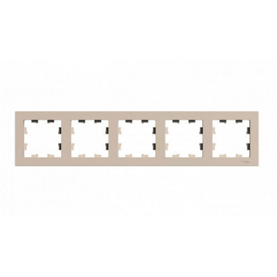 SE AtlasDesign Рамка 5-постовая Песочный универсальная Systeme Electric AtlasDesign ATN001205