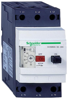 Выключатель автоматический для защиты электродвигателей 56-80A GV3 управление кнопками Schneider Electric Schneider Electric  GV3ME80