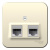 Розетка двойная компьютерная RJ45 кат.5E + телефон RJ11 накладного монтажа с изолирующей пластиной Systeme Electric Blanca Молочный Systeme Electric Blanca BLNIA045112