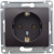 Розетка с заземлением механизм Systeme Electric Glossa Шоколад Systeme Electric Glossa GSL000843