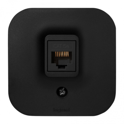 Розетка компьютерная RJ45 категория 5e UTP IP20 накладной монтаж IEK Quteo Черный IEK Quteo 782480