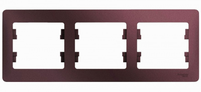 Рамка 3-постовая горизонтальная Systeme Electric Glossa Баклажановый Systeme Electric Glossa GSL001103