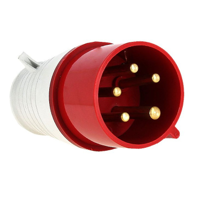 Вилка переносная 015 3P+PE+N 16A 380В IP44 EKF PROxima EKF  ps-015-16-380
