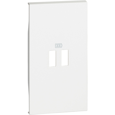 Белый Лицевая панель для зарядных устройств USB 2 мод Bticino LivingNow Bticino Living now KW12C