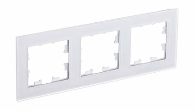 Рамка 3-постовая матовое стекло Schneider Electric AtlasDesign Nature Белый Systeme Electric AtlasDesign Nature ATN330103