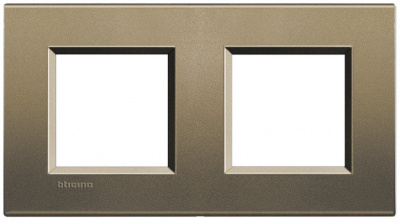 Рамка прямоугольная 2+2 мод Bticino Living Light Коричневый шелк Bticino Living Light LNA4802M2SQ
