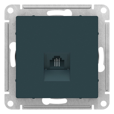 Розетка телефонная RJ11 механизм Schneider Electric AtlasDesign Изумруд Systeme Electric AtlasDesign ATN000881