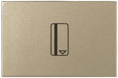 Выключатель карточный 2 мод ABB NIE Zenit Шампань N2214.1 CV ABB Zenit 2CLA221410N1901