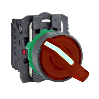 Переключатель 22мм 24В кр. с подсветкой Schneider Electric  Schneider Electric  XB5AK124B5