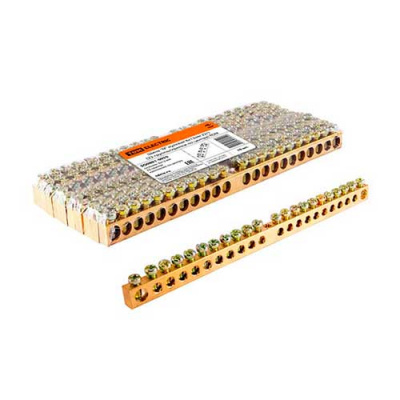 Шина "N" нулевая 8х12мм 22 группы/крепеж по центру 125A TDM 22/1 TDM ELECTRIC TDM Шины SQ0801-0055