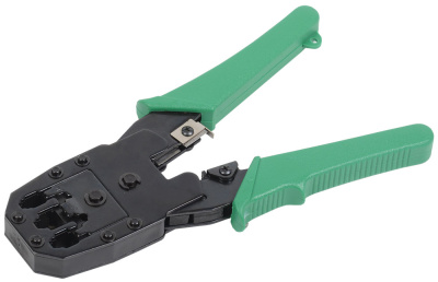 Инструмент обжимной для RJ45 RJ12 RJ11 ручка ПВХ зеленый ITK ITK  TM1-G10V