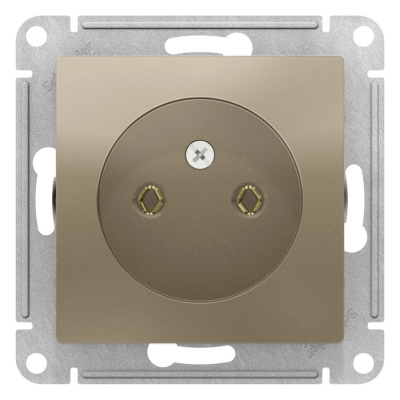 Розетка без заземления 16A механизм Schneider Electric AtlasDesign Шампань Systeme Electric AtlasDesign ATN000541